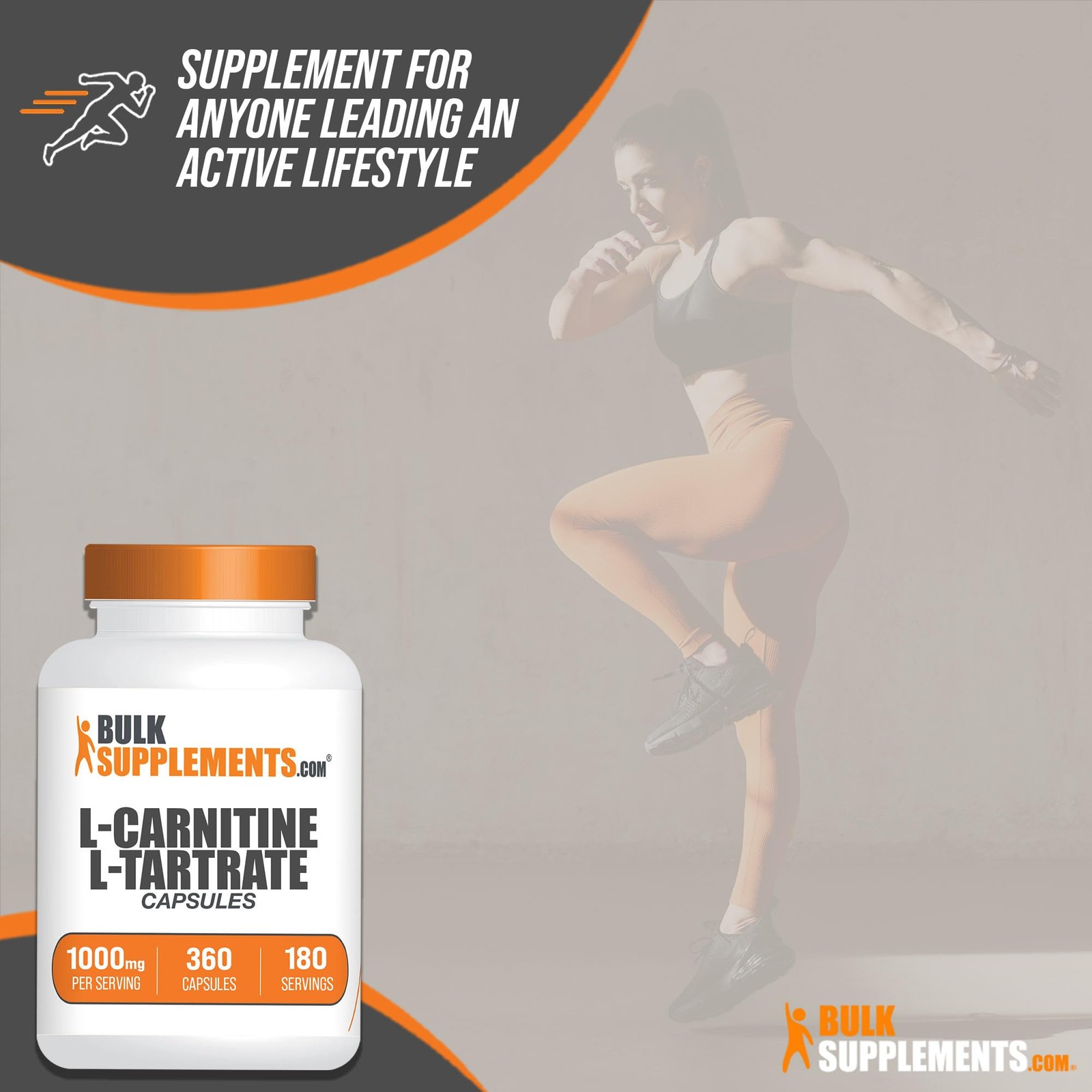 BulkSupplements.com L-Carnitine L-Tartrate Capsules – 360 Count (Pack of 1)