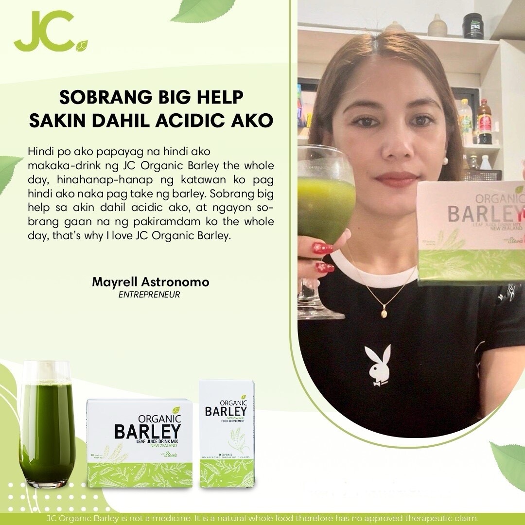 JC pure organic barley capsules from New Zealand