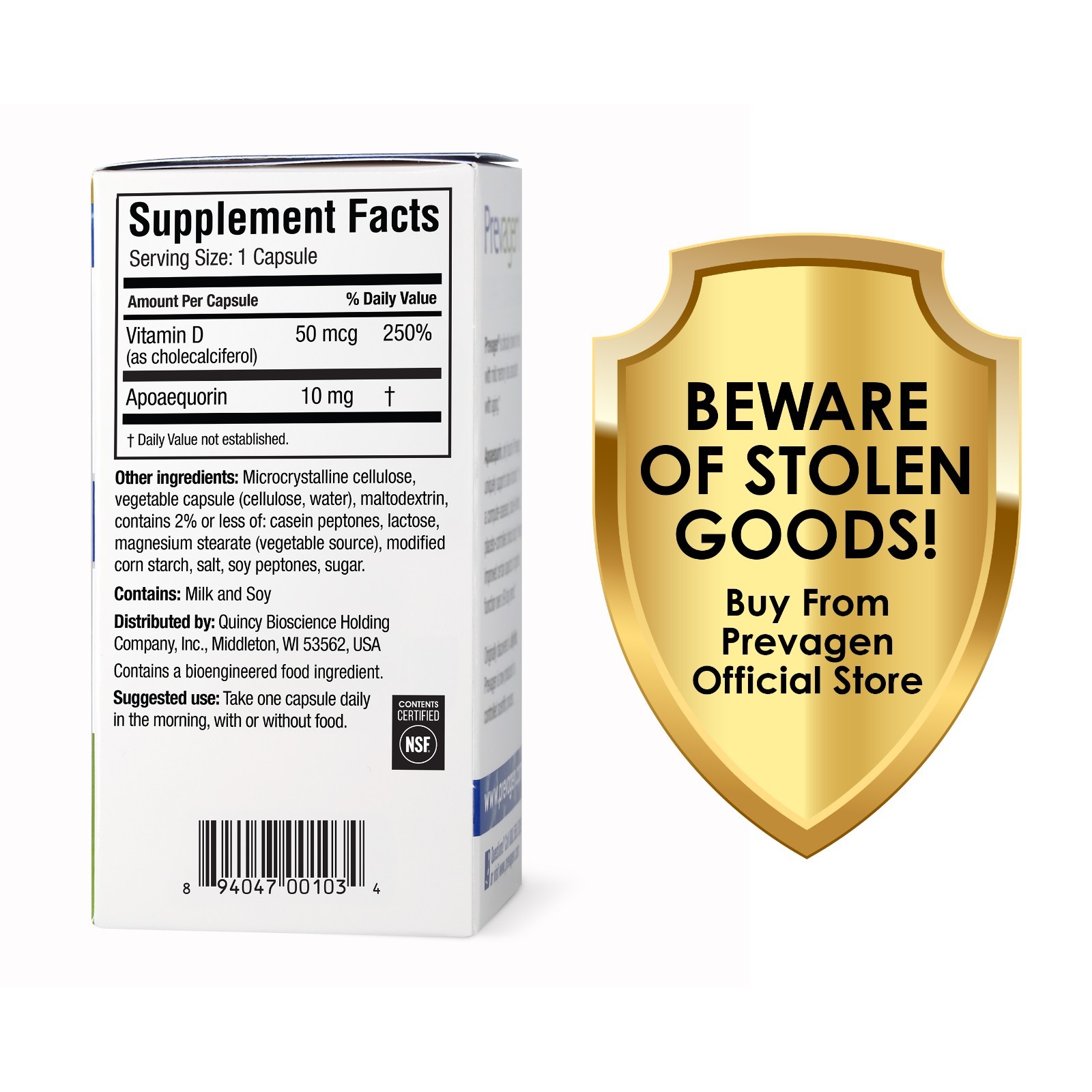 Prevagen Regular Strength 10mg Capsules – 30 Count