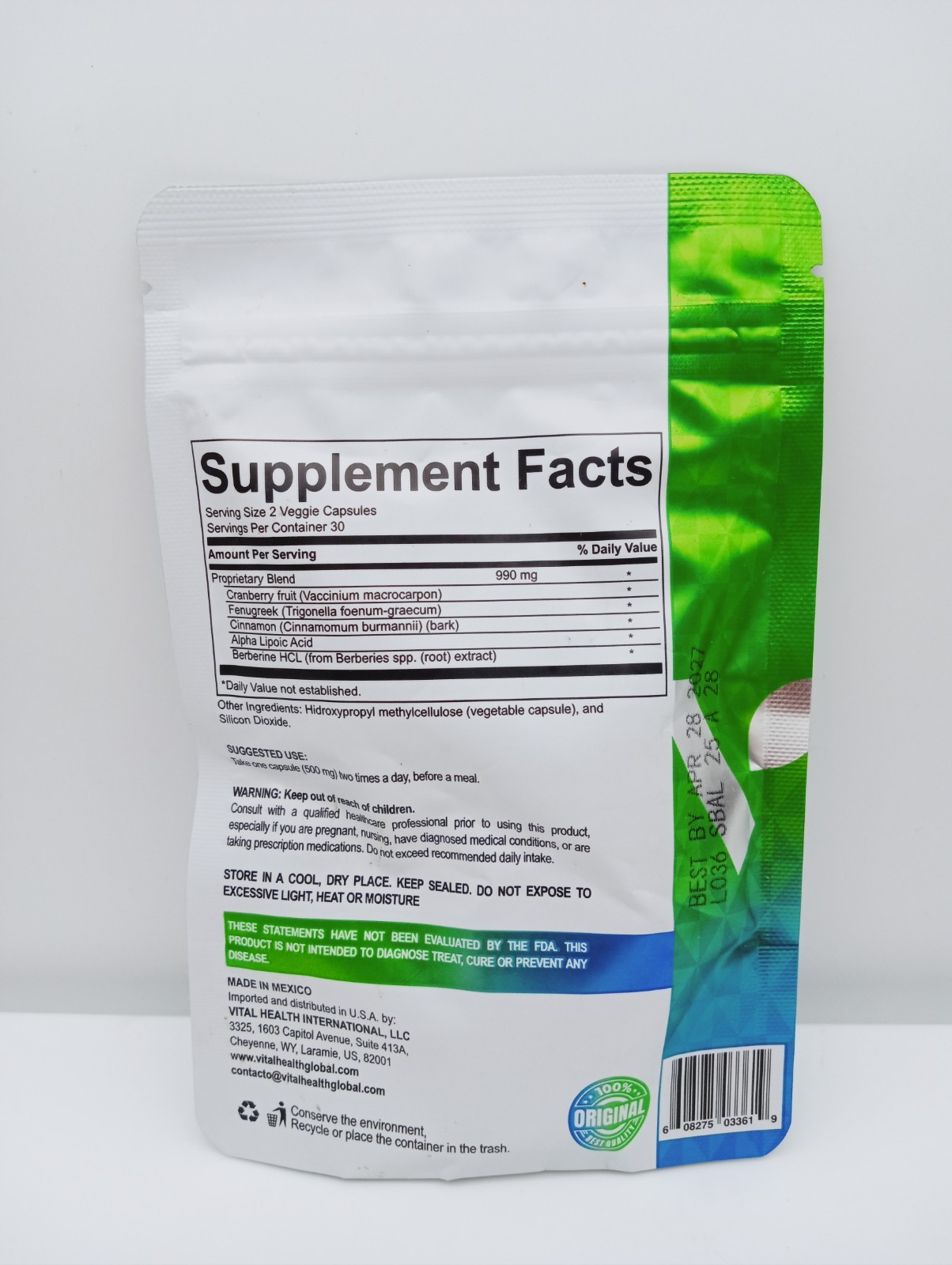 VitalHealth S-Balance 60 Veggie Capsules – New! Vital Health! Exp 4/2027