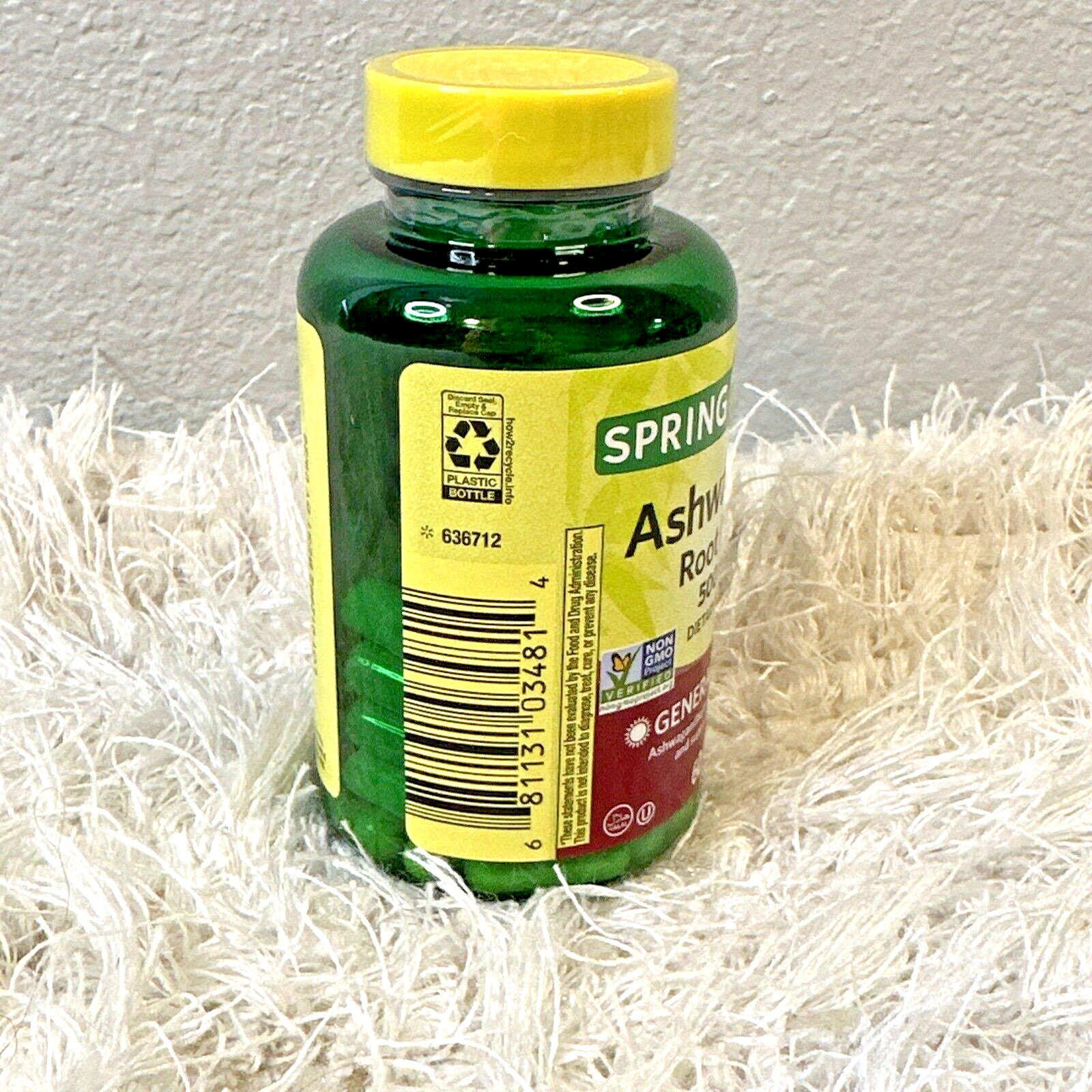 NEW Spring Valley Ashwagandha Root Powder 500 mg 60 Capsules Exp 9/2026