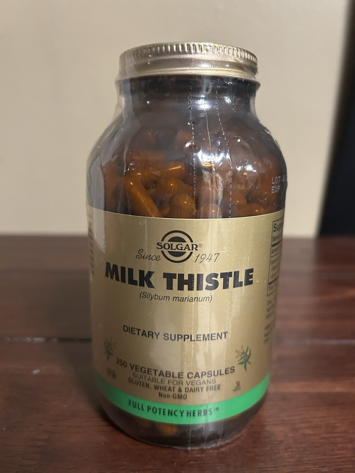Milk Thistle, 250 Vegetable Capsules (450 mg per Capsule). Exp 8/26