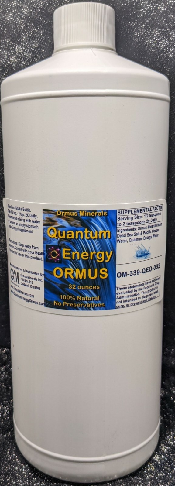Quantum Energy Ormus Mental Health Clarity Vision Support Immunity 32oz