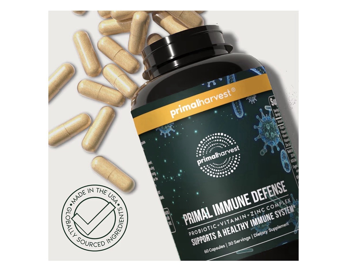 Primal Harvest Primal Immune Defense Probiotics Immune Booster Support 2 Pack