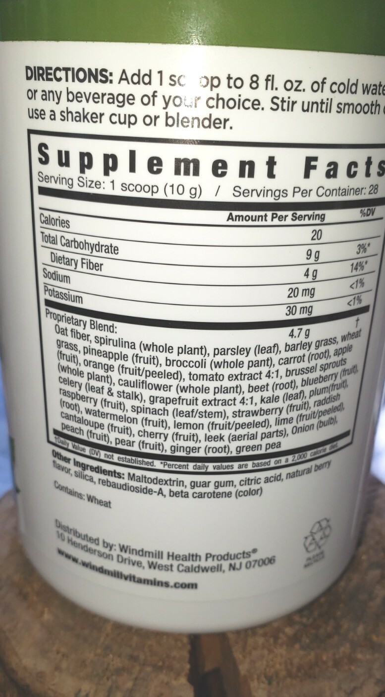 NutritionWorks 9.88 Oz Berry Flavor 28 Servings Greens & Superfoods Powder