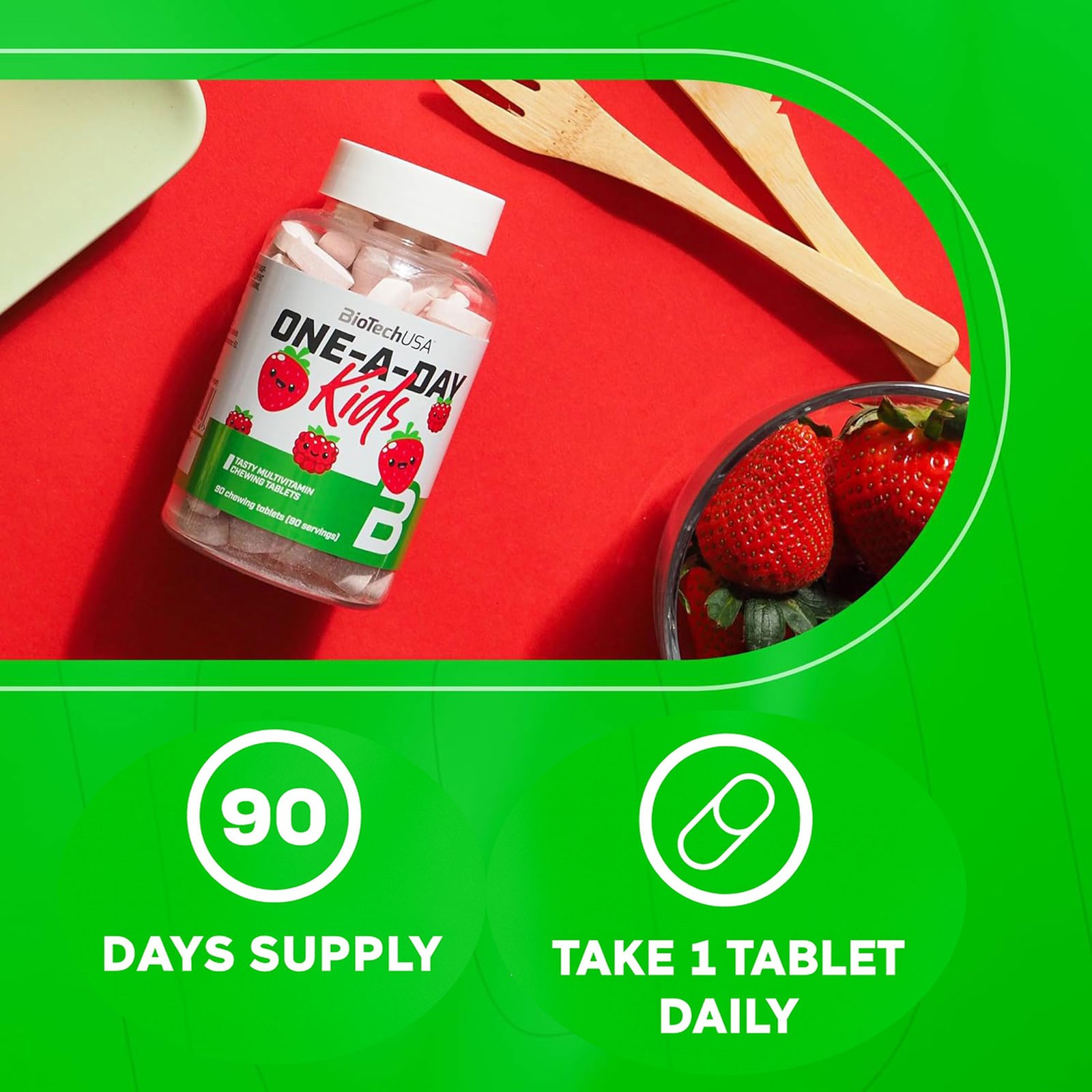 ONE-A-DAY KIDS – 90-180 Chewing Tabs – Multivitamin for Children Immune Function
