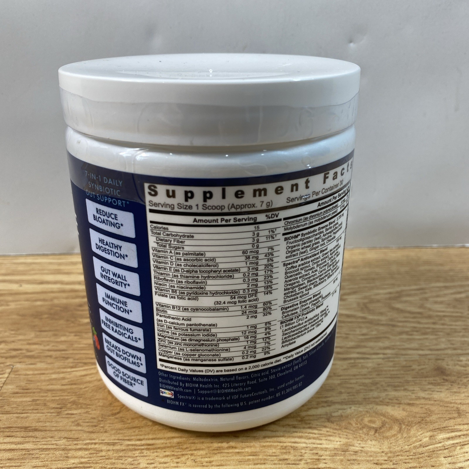 BIOHM Digestive Greens 7-n-1 Daily Gut Support, Wild Berry 7.4oz Sealed EX 6/26