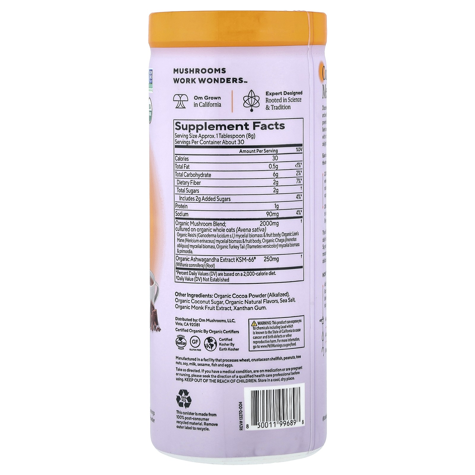 Mushroom Hot Chocolate Blend, 8.47 oz (240 g)