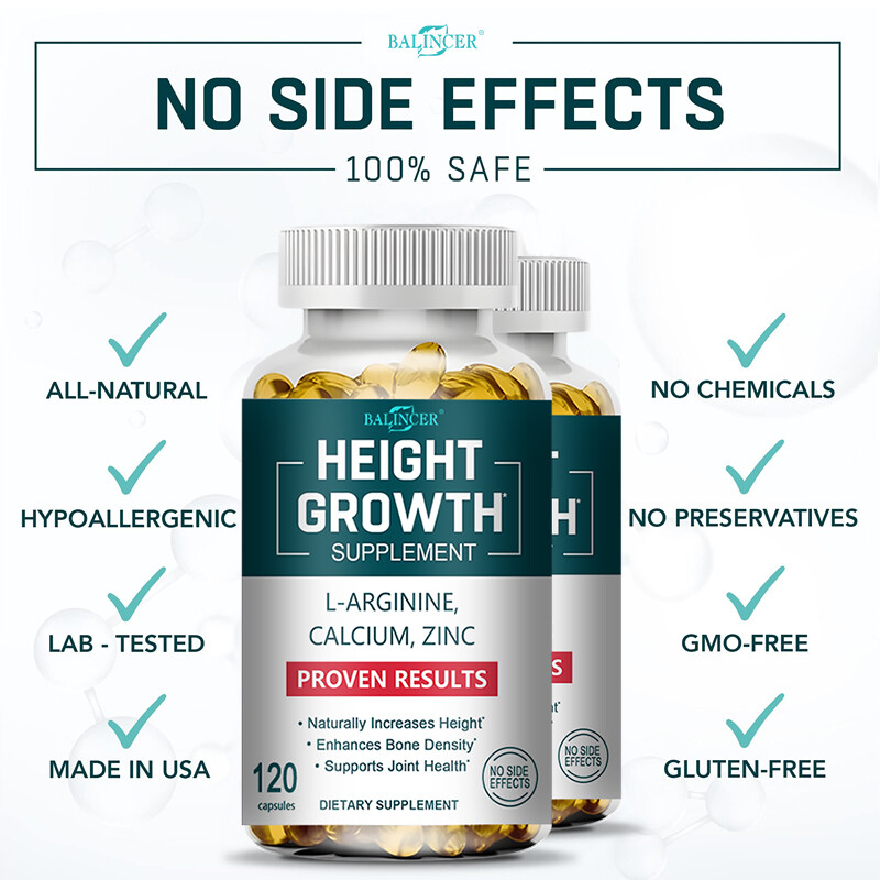 Height Growth Supplement Contains Calcium and Zinc, All Natural