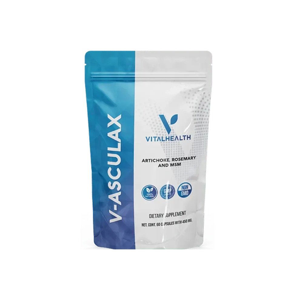 V-Asculax Vital Health Blood Circulation Flow Up Support MSM 60 Caps