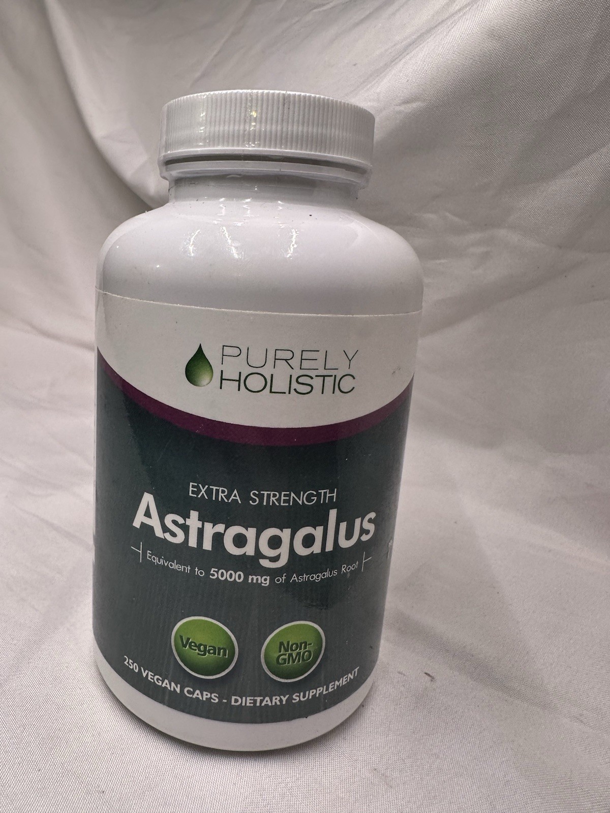 Purely Holistic Astragalus – Extra Strength – 5000 mg – 250 capsules – Exp 12/26