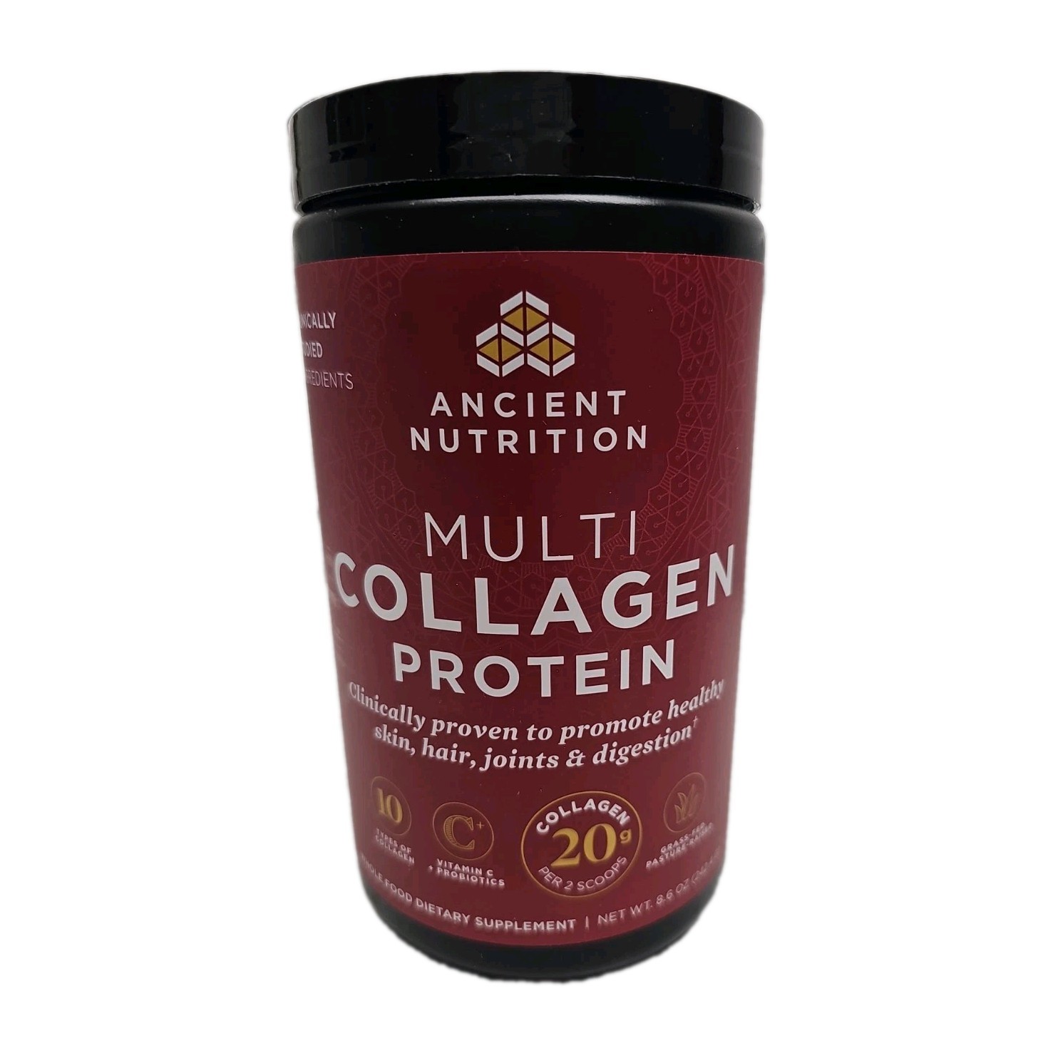Ancient Nutrition Multi Collagen Protein Vitamin C & Probiotics – Size: 8.6 oz