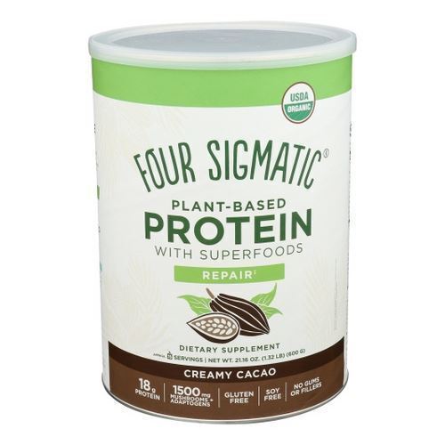Plant-Based Protein with Superfoods Creamy Cacao 21.16 Oz By Four Sigma Foods In