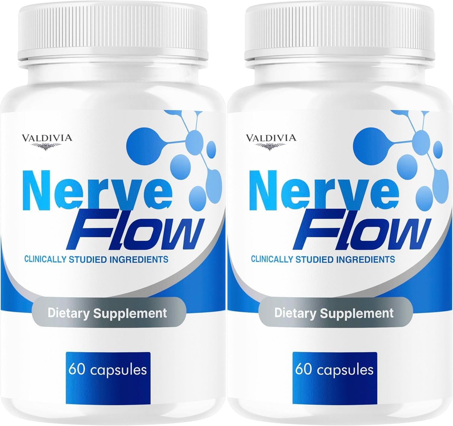 Valdivia NerveFlow 120 Capsules 2 Pack Nerve Support Supplement Made in USA