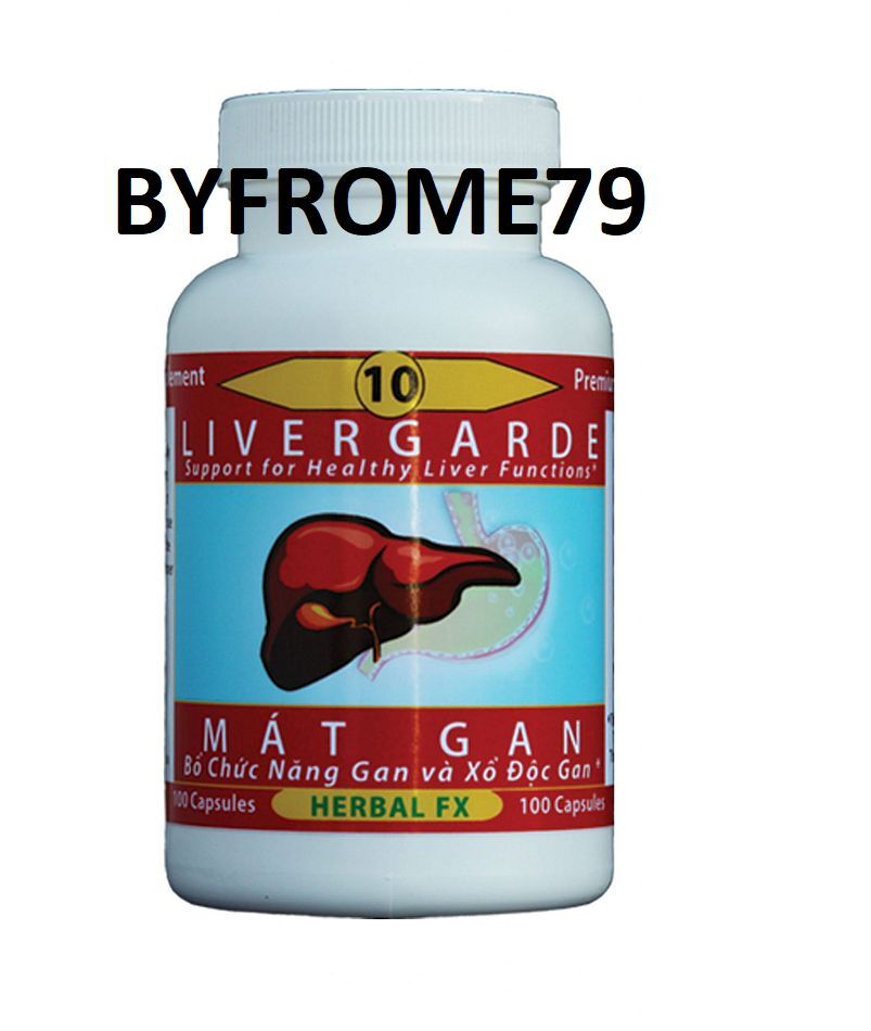 Herbal Fx #10 LIVERGARDE – Toan Chan MÁT GAN XỔ ĐỘC GAN – 100 Capsules – 450mg