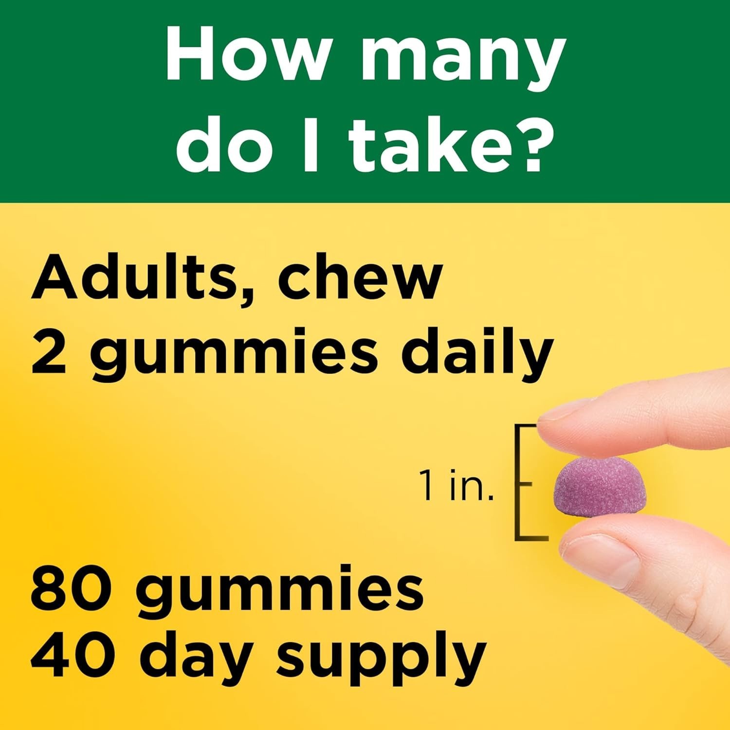 Nature Made Calcium 500mg Gummies with Vitamin D3 80 Count Bone Support