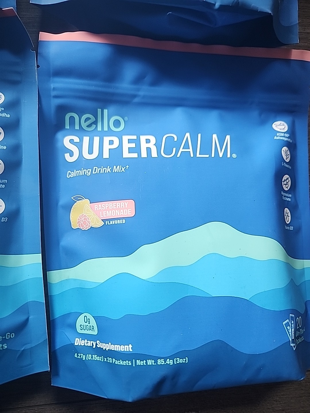 Nello Supercalm Calming Drink Mix – Raspberry Lemonade- 20ct Exp. 09/26 New X 5