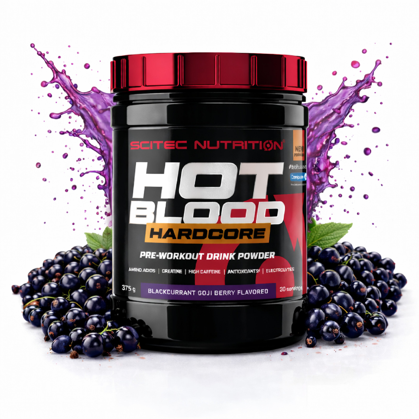 HOT BLOOD 300g Pre-Workout Booster Maximizes Energy Focus & Performance Vitamins