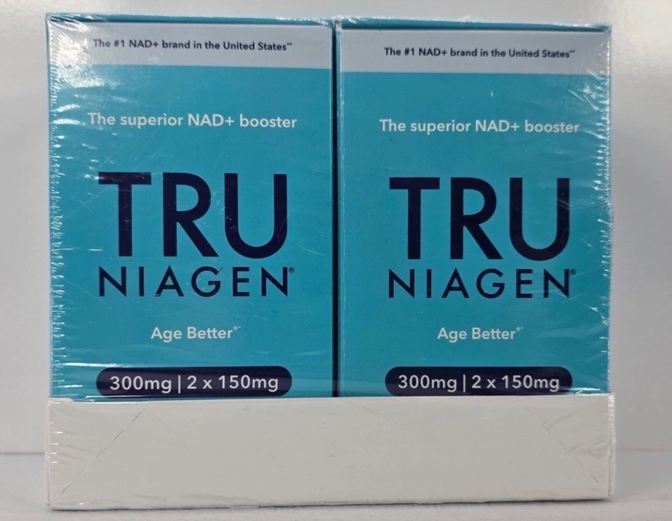 2 Pack TRU NIAGEN NAD+ Booster 300mg 120 Ct. Vegetarian Caps Gluten Free Sealed