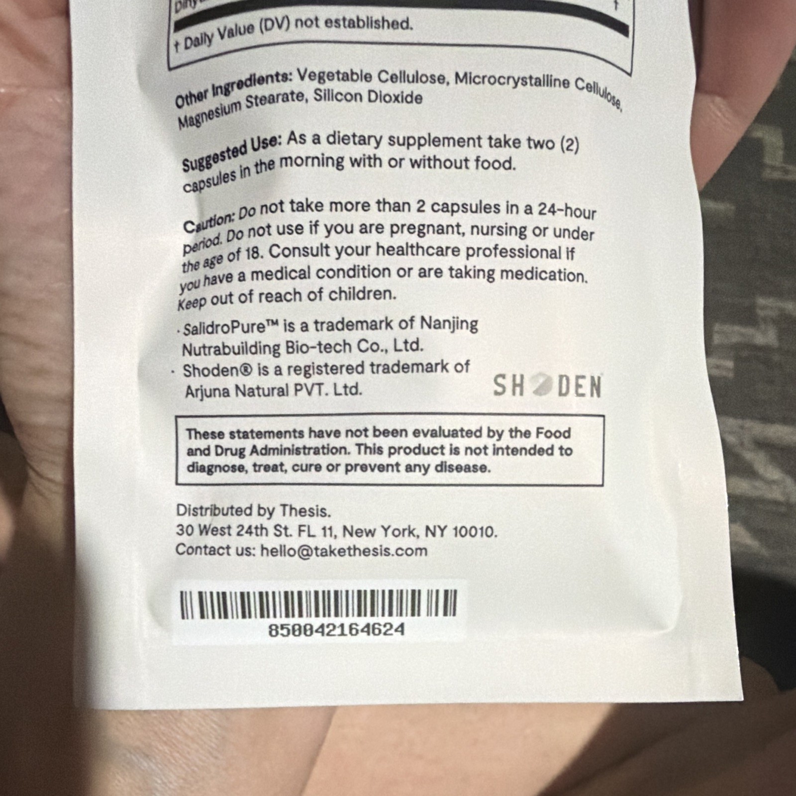 Thesis Stress Reset Veg Capsules 50 Exp 01/2027