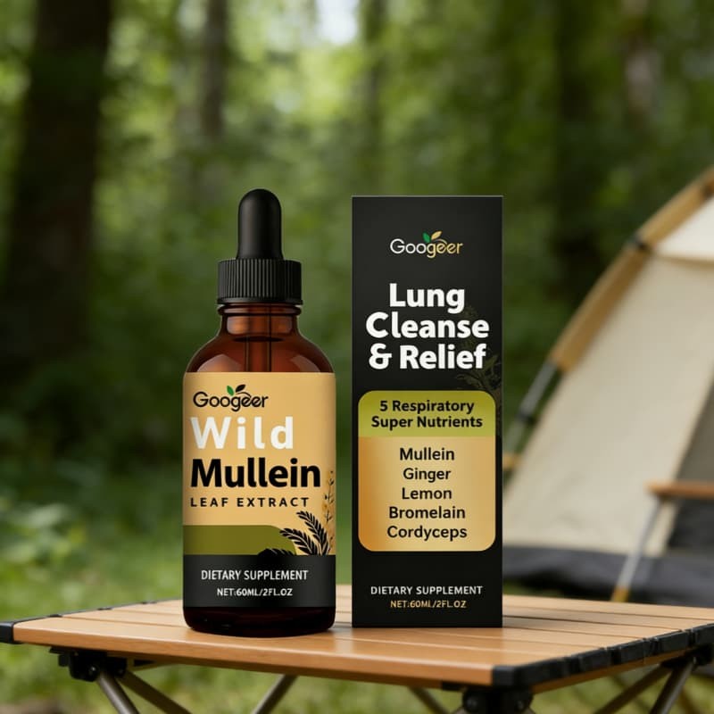 1PC Herbal Leaf Extract Organic for Lung Natural Lung Cleanse Drops Wild Mullein