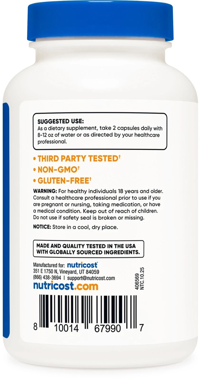 Nutricost Mimosa Pudica Seed 10:1 Extract 120 caps, 60 Servings – EXP 11/2028