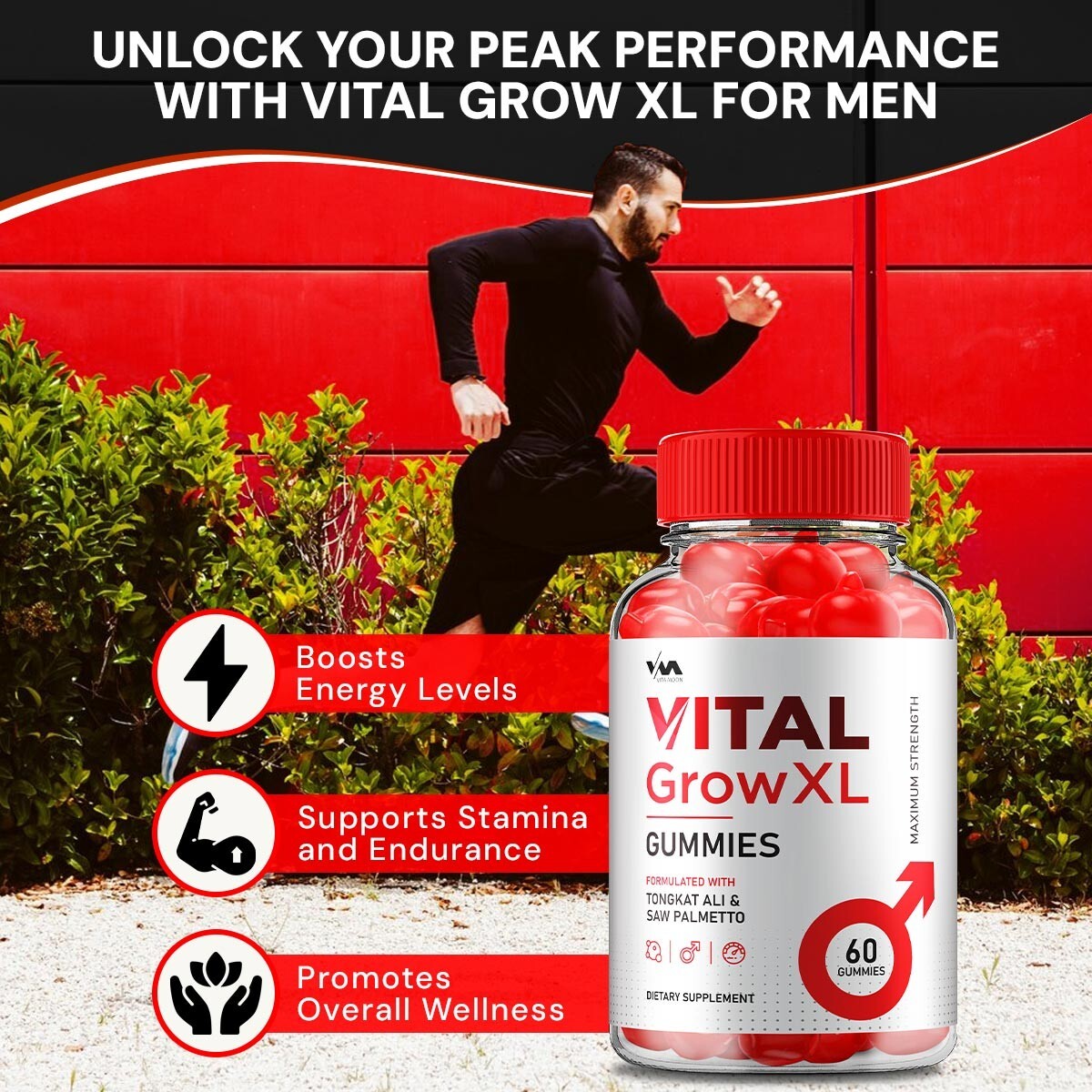 (2 Pack) Vital Grow XL Gummies for Men – VitalGrowXL Maximum Performance, 120…