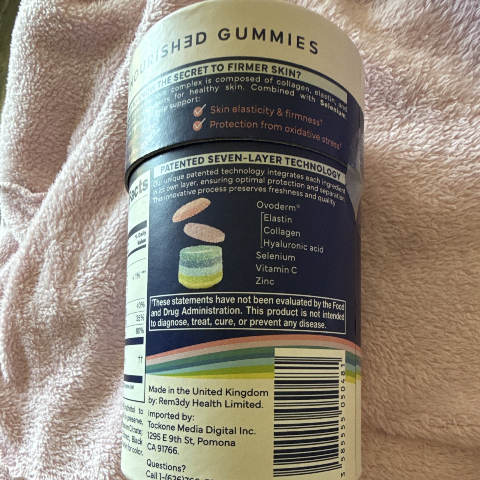 UPSA x NOURISHED Collagen Skin Lift Gummies 30 Ct Sugar-Free Gluten-Free