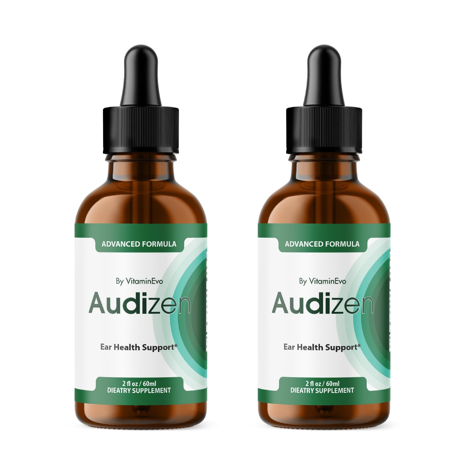 (2 Pack) Audizen Tinnitus Drops, Official Audizen Natural Support Liquid 60 serv