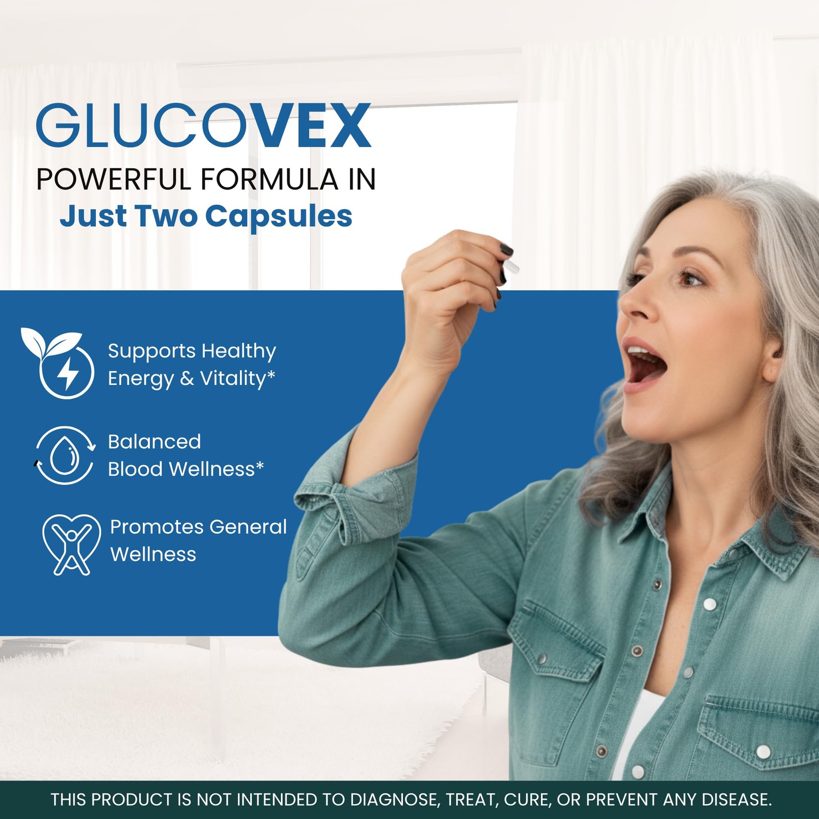 Valdivia (5 Pack) Glucovex Capsules 300 Capsules 5 Pack Blood Made in USA