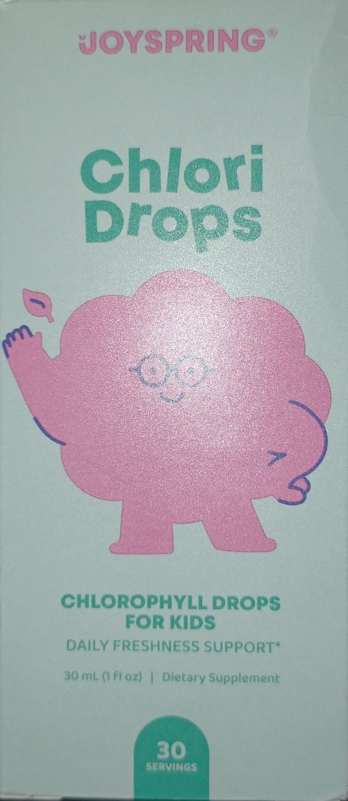 JoySpring Chlori Drops Liquid Chlorophyll for Kids Elderberry Sugar Free 30 Serv