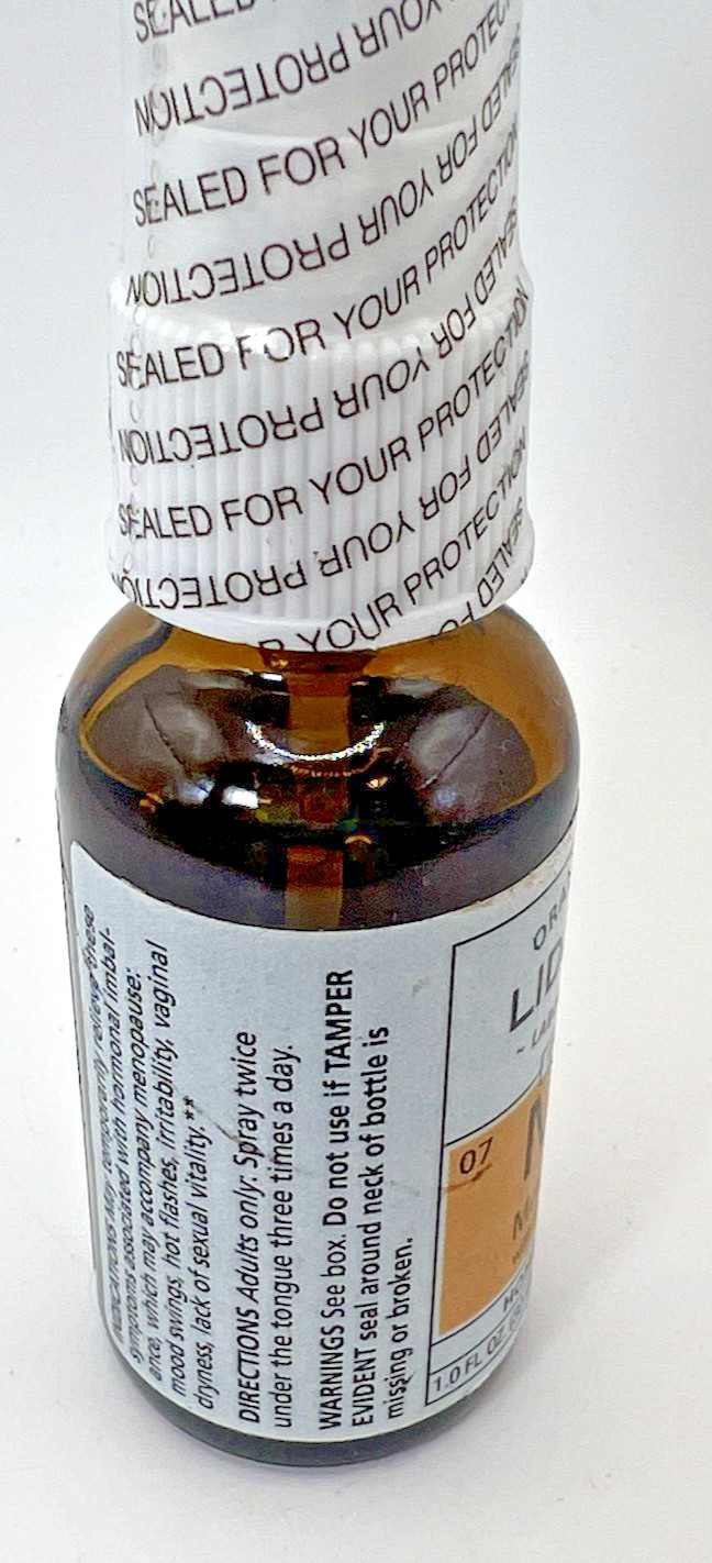 Oral Spray Liddell Menopause Black Cohosh 1oz Supplement B71