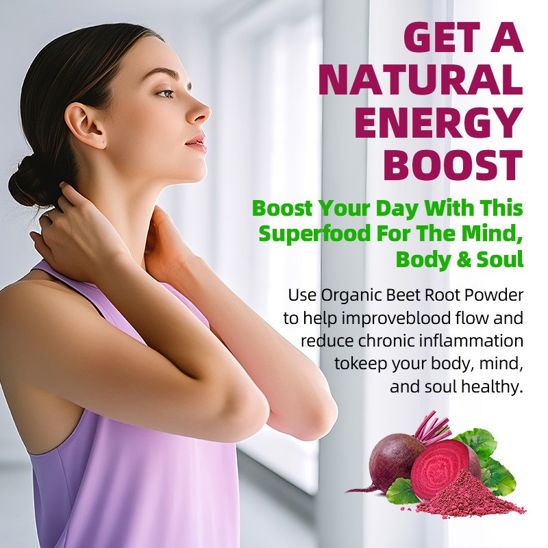 Red Beet Root Powder Beta Vulgaris Non-GMO Nitric Oxide Extract Super Food Juice