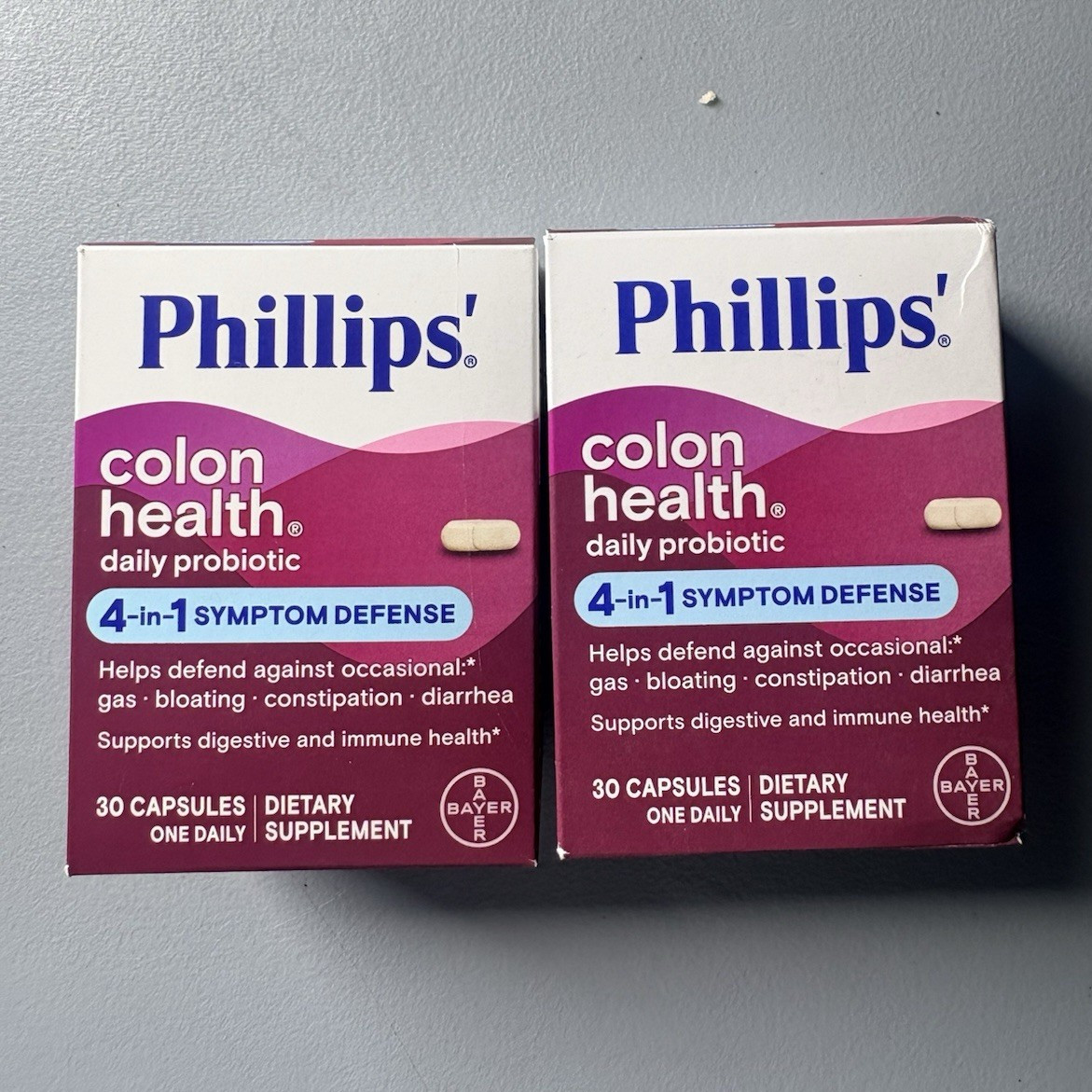 2 Phillips’ Colon Health Daily Probiotic 4-in-1 Symptom Defense 30 Caps