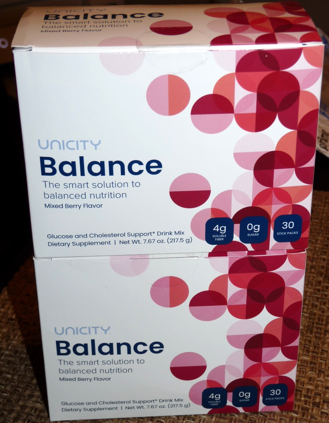 Unicity Balance NATURAL Mixed Berry, 30 Stick Packs 2 SEALED BOXES authentic NIB