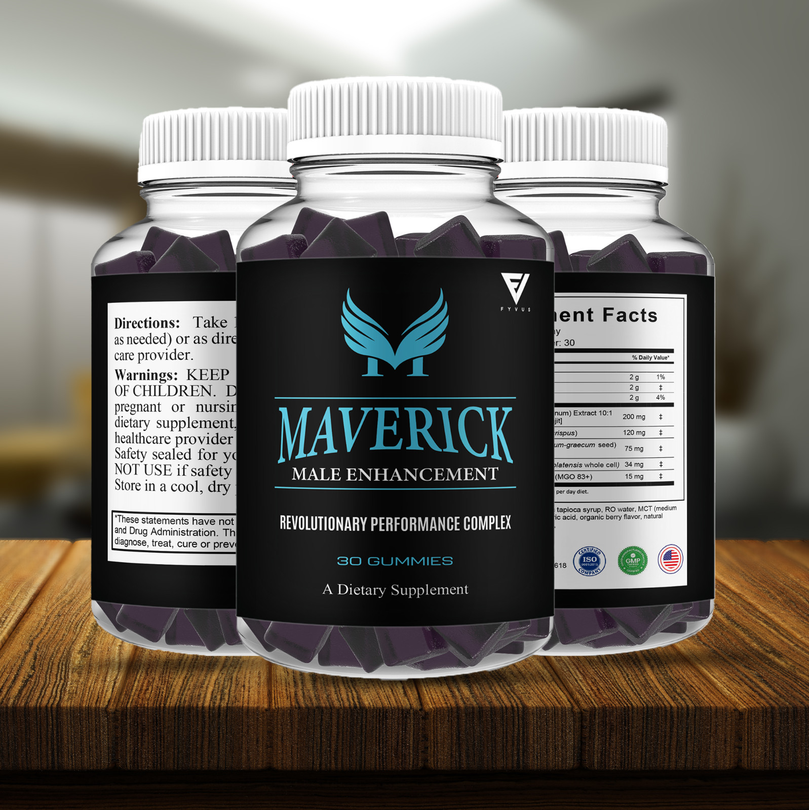 (3 Pack) Maverick Maximum Performance Supplement Maverix Gummy (3 Month Supply)