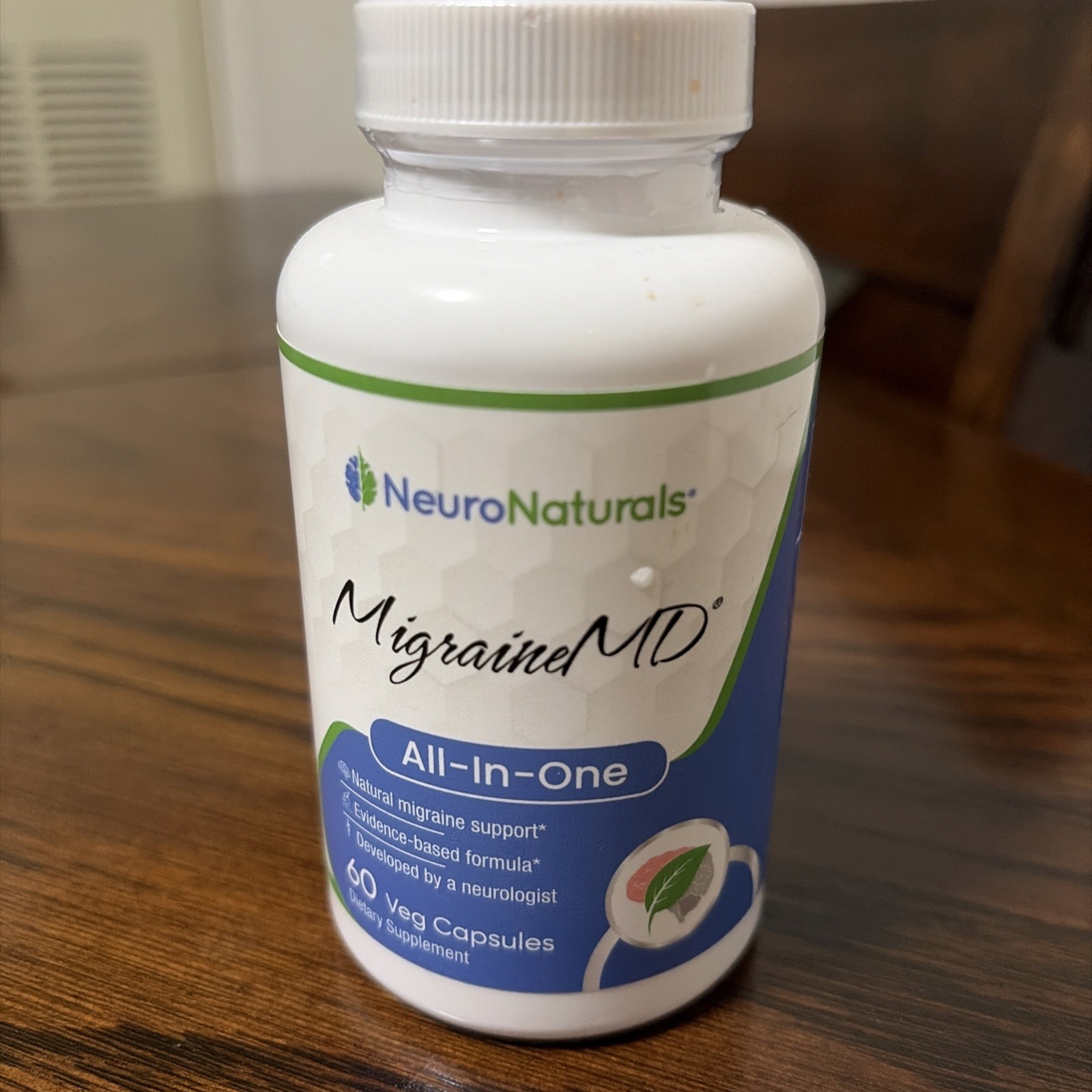 Brand New Sealed NeuroNaturals MigraineMD 60 Vegan Caps, Exp 08/28