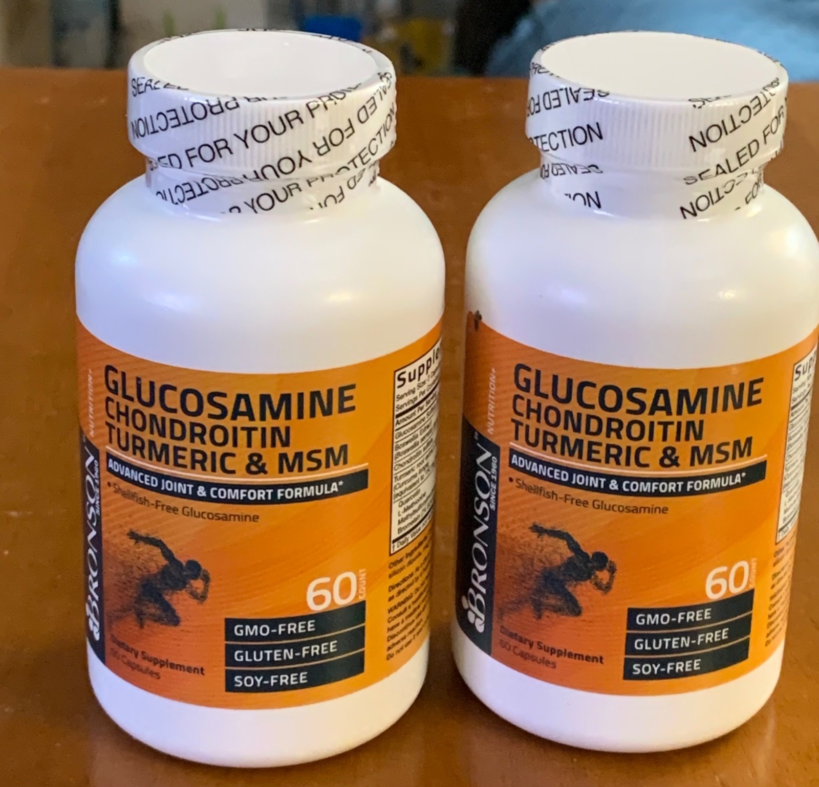 (Pack of 2) Bronson Glucosamine Chondroitin Turmeric & MSM Advanced 60 Count