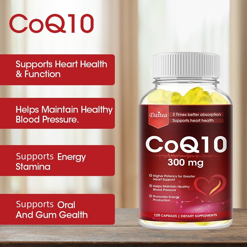 300mg CoQ10 Capsules,Triple Absorption,Cardiovascular Health, Boost Energy 120CT
