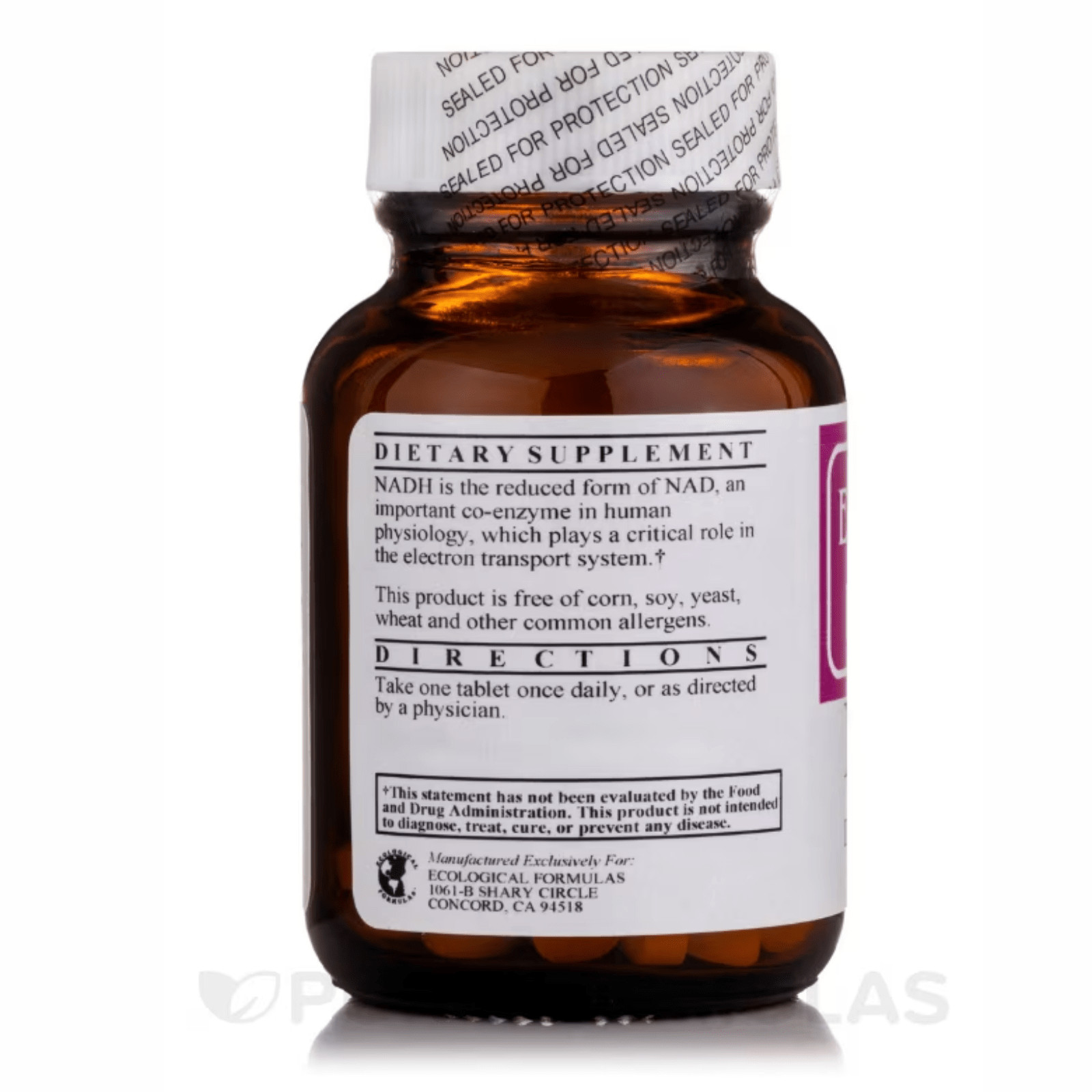 Ecological Formulas NADH 5mg 120 Tabs Supports Energy and Mental Focus