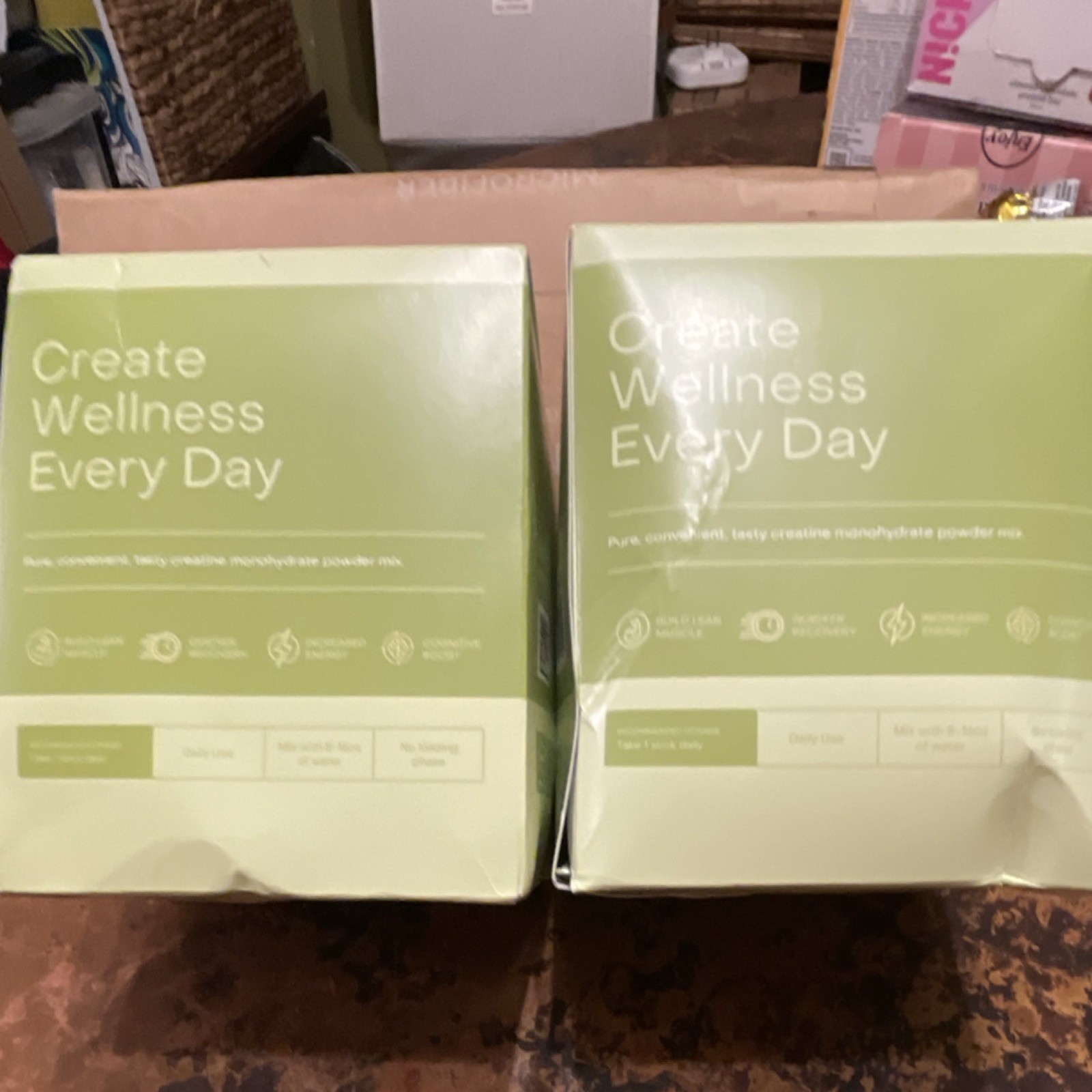 Create Creatine Monohydrate Lemon Lime Powder Non-GMO Sugar-Free 30 two packs