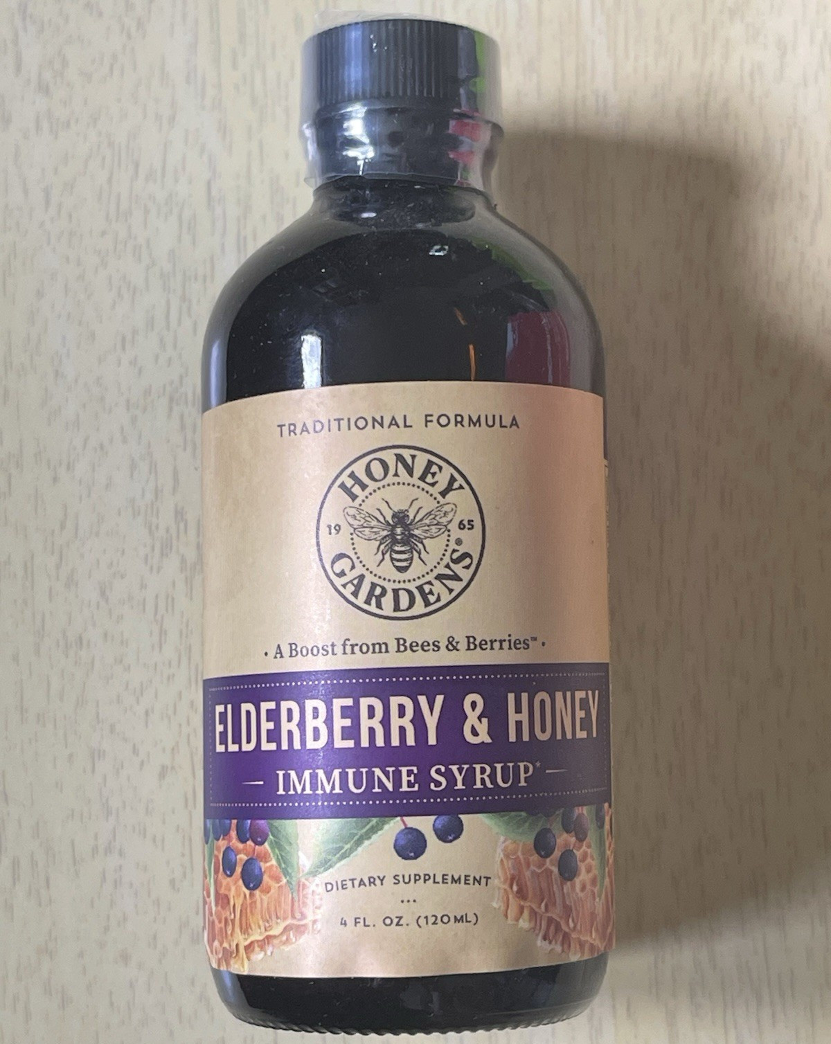 Honey Gardens Elderberry & Honey Immune Support Syrup 4 fl oz (120 mL) 02/2027