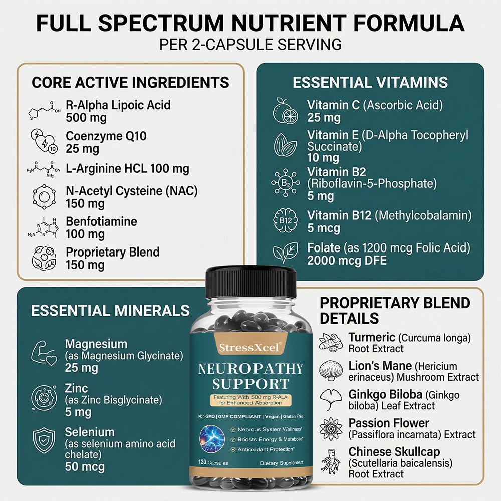 Brain Support Complex with Antioxidant Vitamin for Brain Comfort 30/60/120 Caps