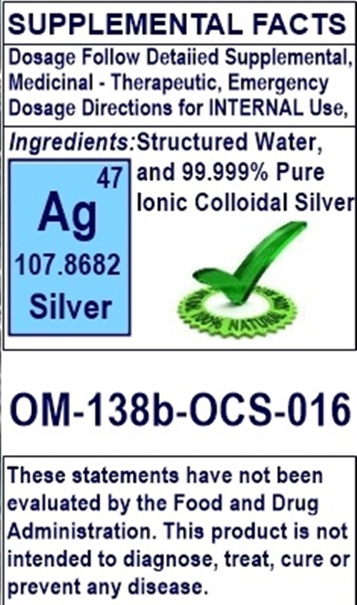COLLOIDAL SILVER 1000 PPM 32 OZ.- IMMUNE SUPPORT Cold Skin WITH DROPPER