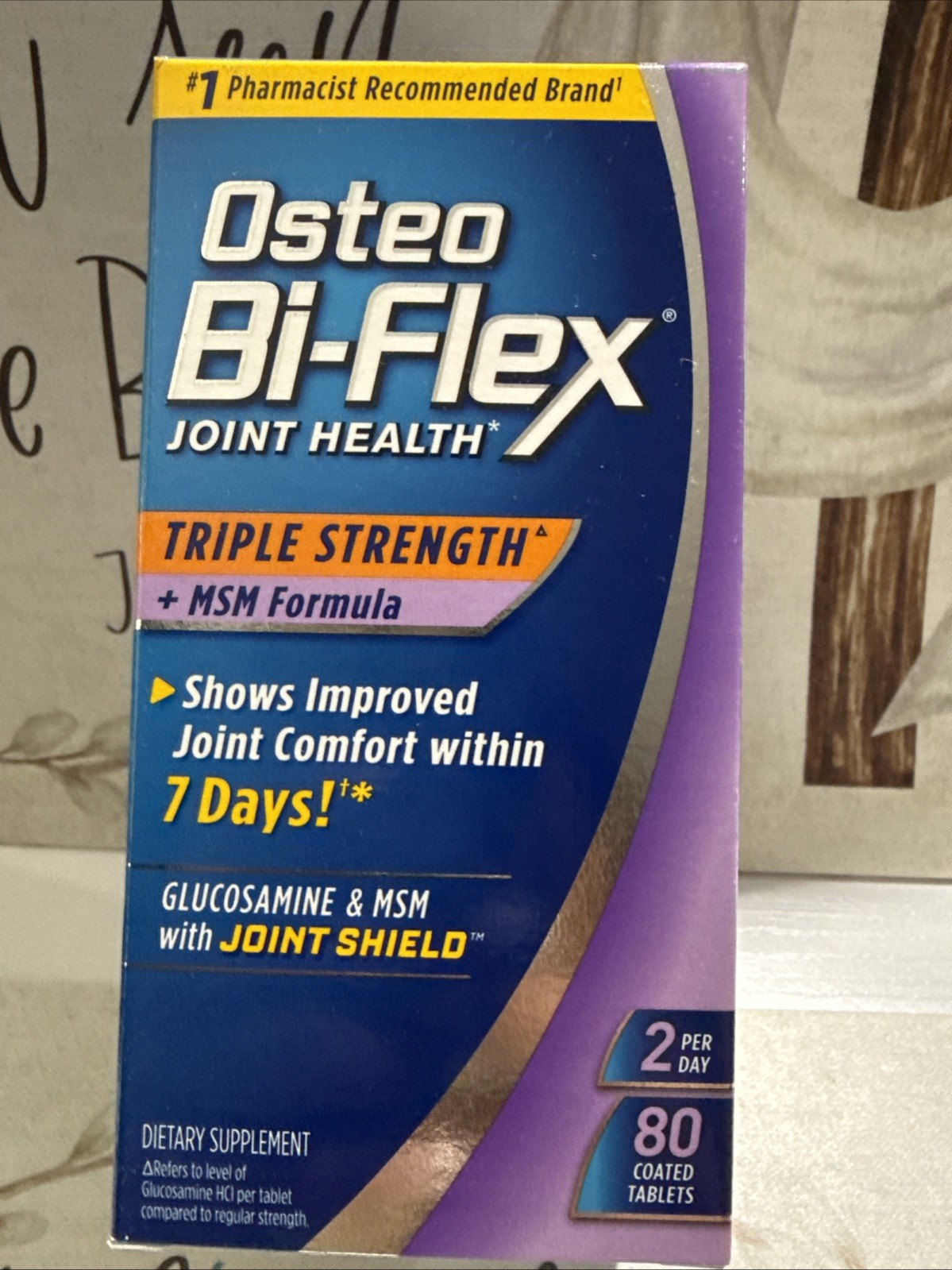 Osteo Bi-Flex Triple Strength + MSM Formula- 80 Tablets EACH Exp 08/26
