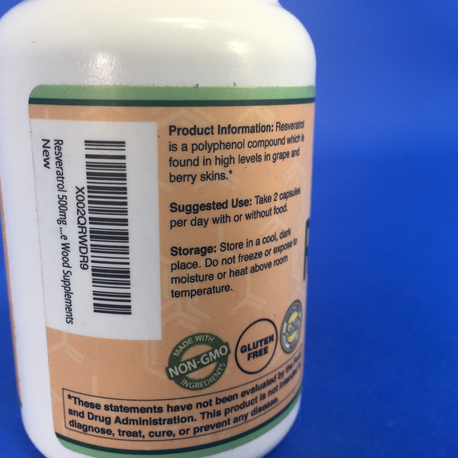Double Wood Resveratrol Plant Derived Resveratrol Extract 120 Capsules