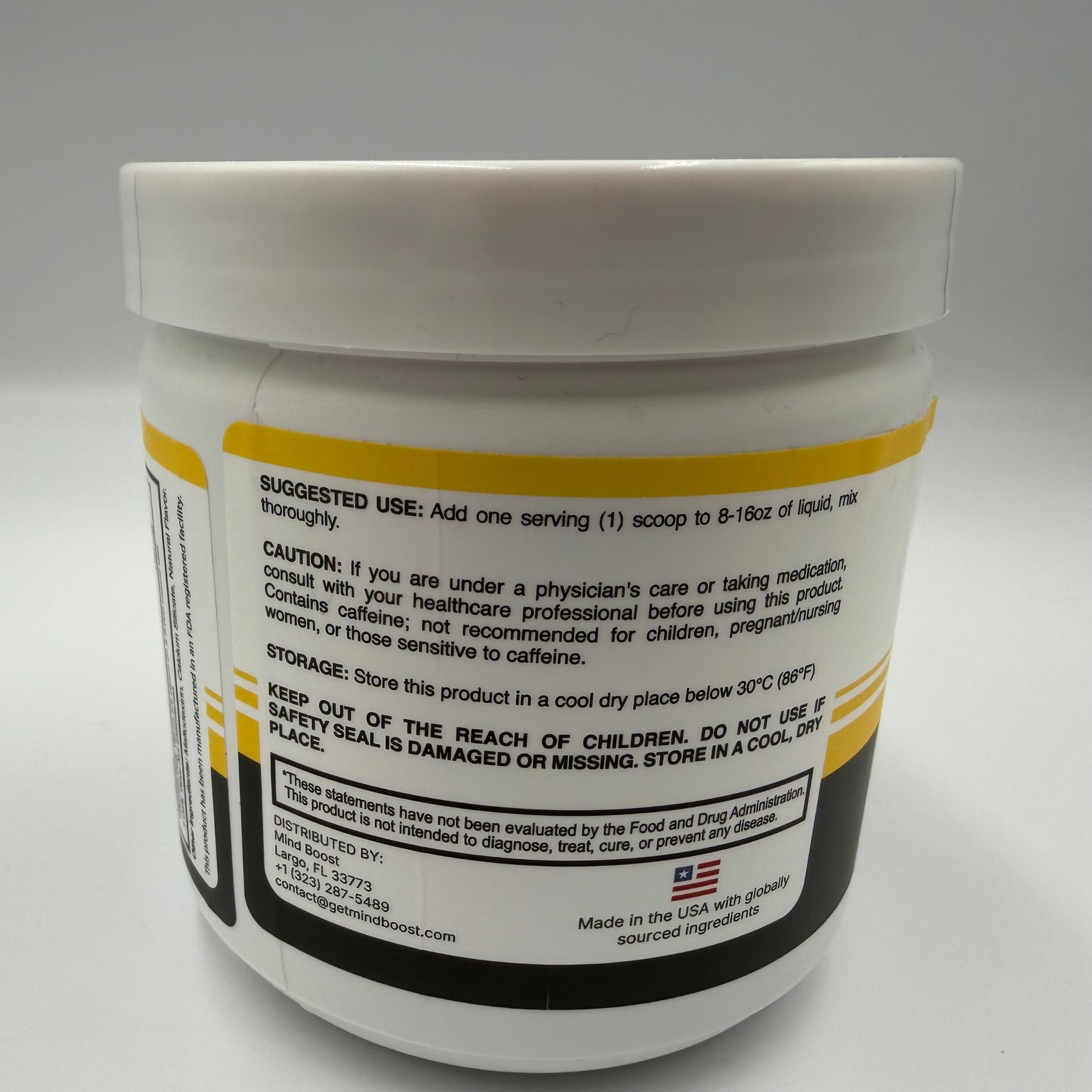 Mind Boost Advanced Support Focus & Memory Supplement Nootropic Powder 2.65oz