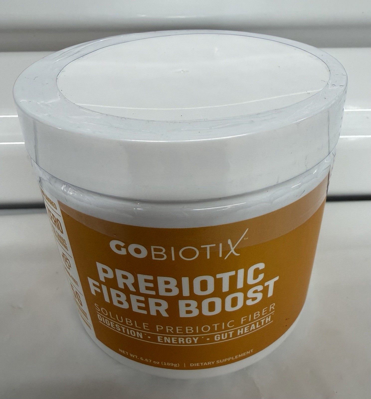 GoBiotix Prebiotic Fiber Boost Powder 6.67oz 35 Servings Gut Health Keto Vegan