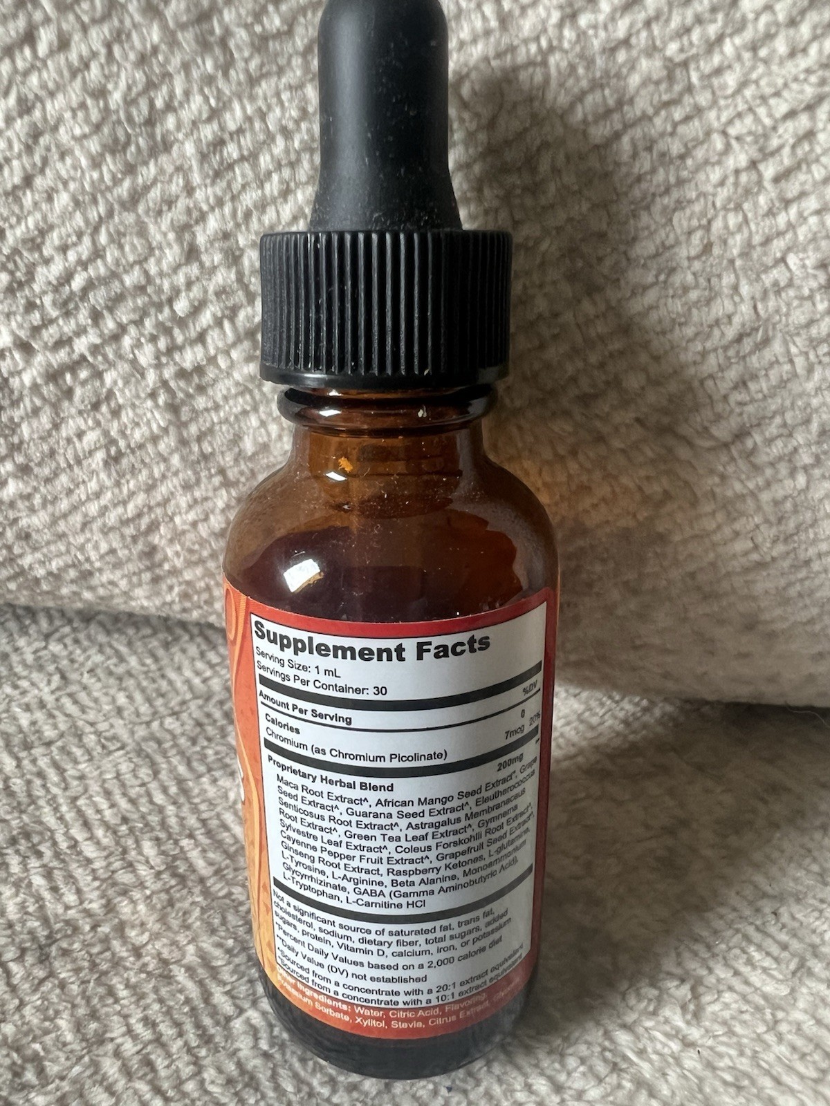 Lipo Drops Weight Management Liquid Drops w/ Chromium Picolinate 1 fl oz 30mL