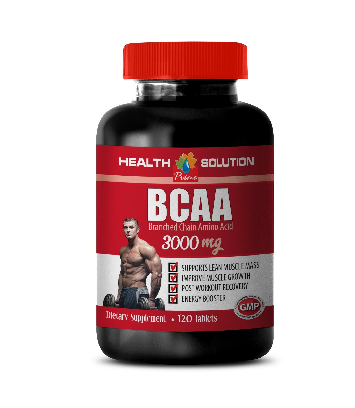 muscle growth supplement – BCAA 3000mg 1 Bottle – build muscle 120 Tablets